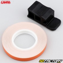 Adhesivo cinta para borde de llanta Lampa naranja con aplicador 7 mm