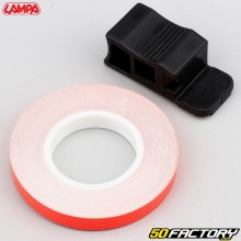 Sticker liseret de jantes Lampa rouge fluorescent avec applicateur 7 mm