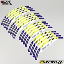 Rim stripes stickers Sherco 1000 yellows and blues