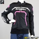 Damenjacke Furygan Mystic Lady Evo CE homologiertes Motorrad D3O schwarz, weiß und pink