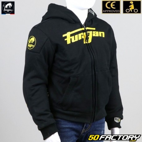 Veste enfant Furygan Luxio Kid (avec protections) D3O homologuée CE moto noire et jaune