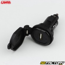 Tomada USB para isqueiro Lampa preto