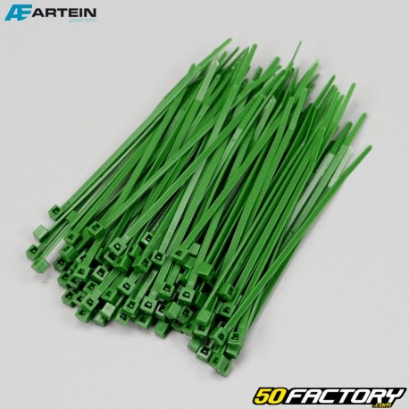 Plastic clamps (rislan) 2.5x100 mm Artein greens (100 pieces)