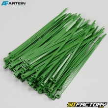 Collarines de plástico (rilsan) 3.5x140 mm Artein verdes (100 piezas)