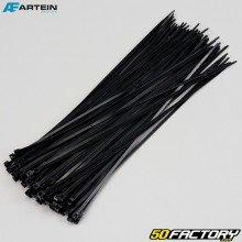 Abrazaderas de plastico (rislan) 3.5x290 mm Artein negro (100 piezas)