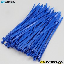 Colliers plastique (rilsan) 3.5x140 mm Artein bleus (100 pièces)