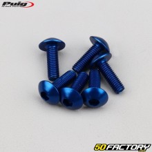 5x15 mm screws rounded head Puig blue (set of 6)
