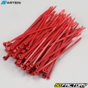 Plastic clamps (rislan) 2.5x100 mm Artein red (100 pieces)