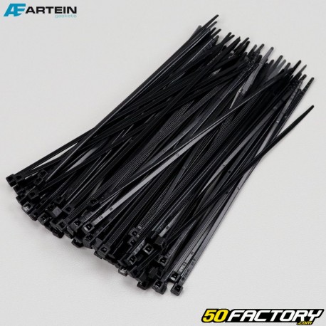 Plastic clamps (rislan) 2.5x135 mm Artein black (100 pieces)