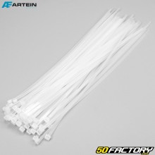 Colliers plastique (rislan) 7.5x450 mm Artein blancs (50 pièces)