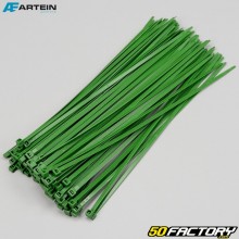 Colares de plástico (rilsan) 4.5x280 mm Artein verdes (100 peças)