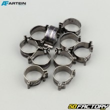 Abrazaderas de clip Ø9.50 mm W4 Artein acero inoxidable (juego de 10)