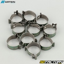 Clip-on clamps Ø11 mm W4 Artein stainless steel (set of 10)