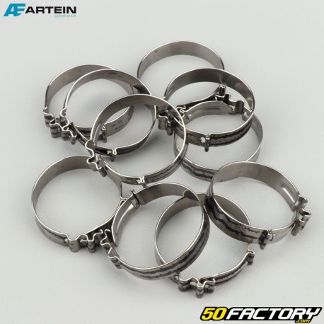 Ã˜27 mm W4 clip-on hose clamps Artein stainless steel (set of 10)
