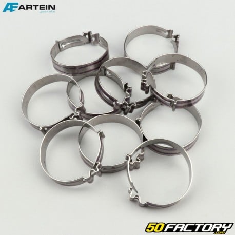 Ã˜29 mm W4 clip-on hose clamps Artein stainless steel (set of 10)