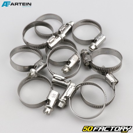 Clamps Ã˜20-32 mm W4 Artein stainless steel (set of 10) 9 mm