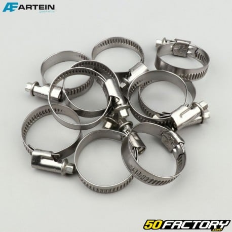 Clamps Ã˜25-40 mm W4 Artein stainless steel (set of 10) 12 mm