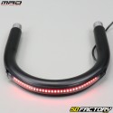 Raised 210mm saddle buckle with led strip Mad black