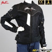 Chaqueta de mujer homologada CE moto Mitsou Vent negra y gris