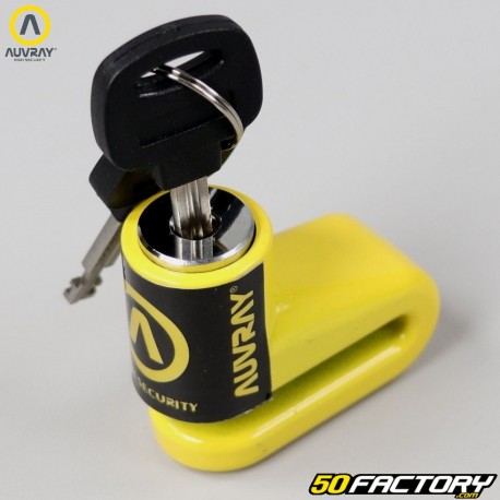 Antivol bloque disque Auvray Scooter BD16 jaune et noir