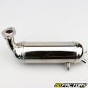 Dual-outlet muffler to bride Peugeot 103 chrome