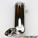 Dual-outlet muffler to bride Peugeot 103 chrome