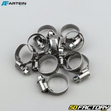 Screw clamps Ø12-22 mm W2 Artein stainless steel (set of 10) 9 mm