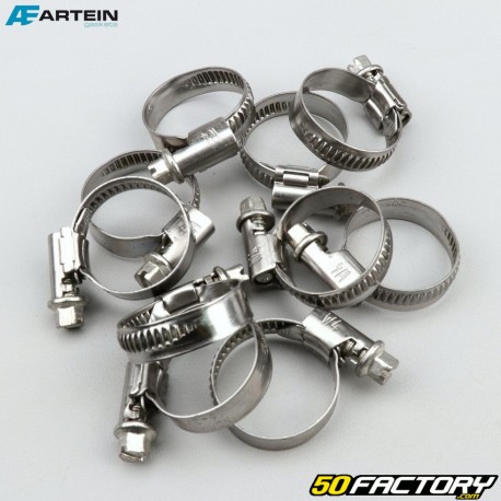 Clamps Ã˜16-27 mm W4 Artein stainless steel (set of 10) 9 mm