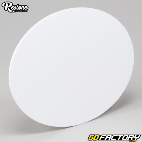 Small oval plastic number plate 175 mm Restone white