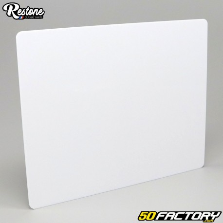 Plaque numéro plastique rectangle grand modèle 250 mm Restone blanche