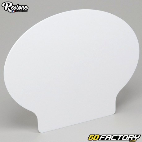 Placa de matrícula de plástico modelo grande 250 mm Restone branca