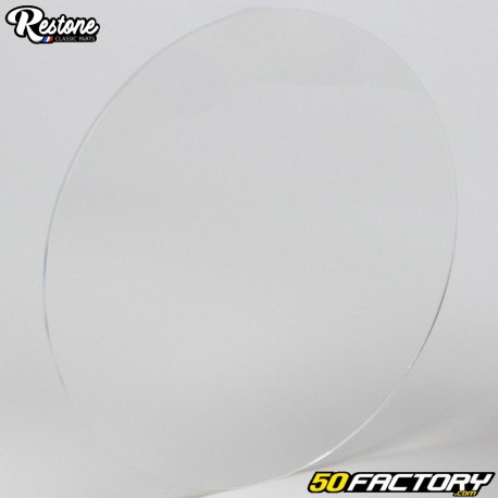 Targa rotonda in plastica modello grande 200 mm Restone trasparente