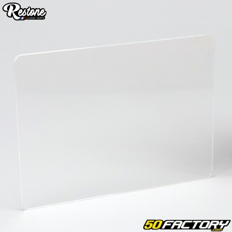 Plaque numéro plastique rectangle petit modèle 190 mm Restone transparente