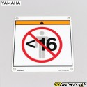 Plaque de conformité (interdit - 16 ans) Yamaha YFM Raptor 350, 450...