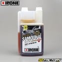 Huile moteur 2T Ipone Samouraï Fraise 100% synthèse 1L (carton de 15)