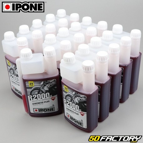 Olio motore 2T Ipone R2000 RS Fragola semisintetica 1 (scatola da 15)