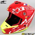 Casco cross Alpinestars S-M5 Action rosso e giallo neon