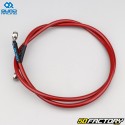 Aviation type front and rear brake lines Yamaha YFZ 450 (2004 - 2006) QuadRacing red
