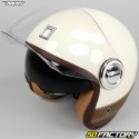 Jet helmet Nox Heritage cream and brown leather
