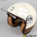 Jet helmet Nox Heritage cream and brown leather
