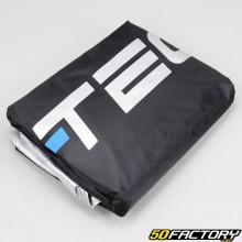 Motorcycle protective cover with black and gray top case