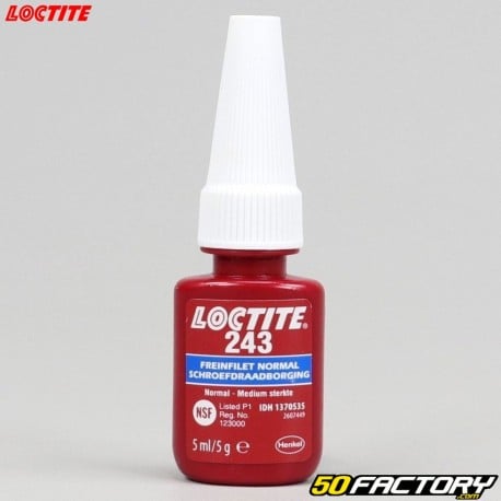 Frein filet (colle anti-desserage vis force moyenne) Loctite 243 5ml