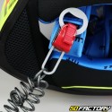 Anti-theft bar for helmet with closure par boucle micrometer
