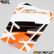 Protection de réservoir KTM Duke 390 4MX blanche, orange et noire