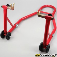 Red reinforced rear motorcycle stand stand