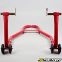 Reinforced rear motorcycle stand stand red