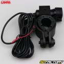 USB 12/24V power socket with handlebar mount Lampa black pipe