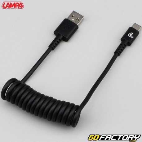 Cabo elástico USB/Tipo C Lampa preto