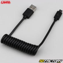 Cabo elástico USB/Micro USB Lampa preto