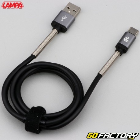 Cable USB/Tipo-C 1 metros Lampa negro